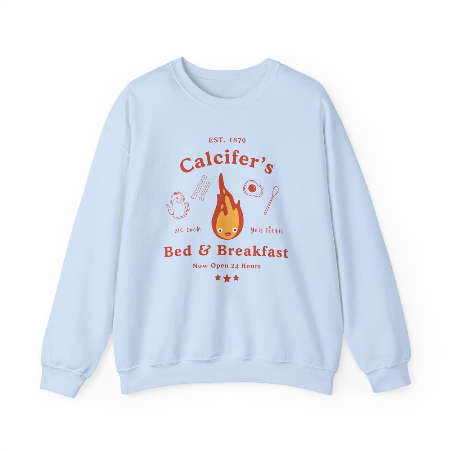 Calcifer's Bed & Breakfast- Howl's Moving Castle (Unisex Sweatshirt Light)