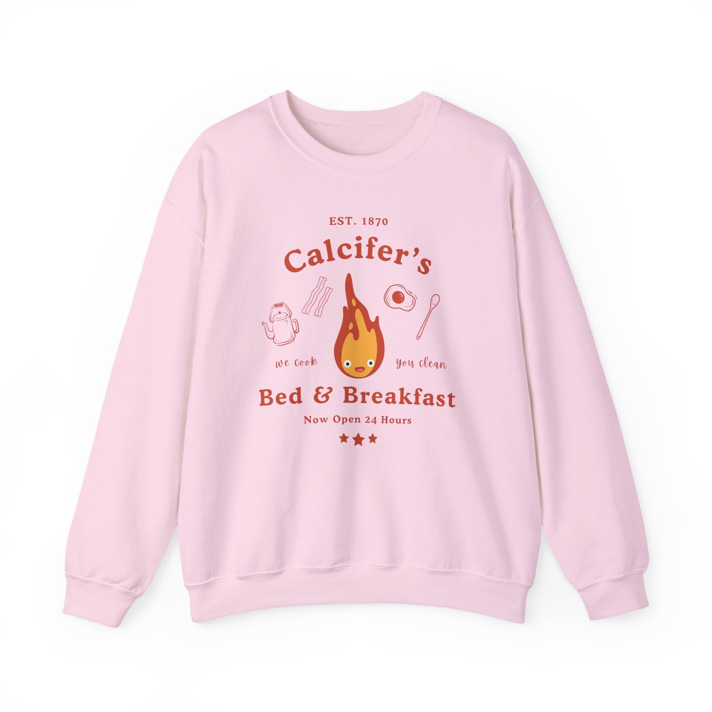 Calcifer's Bed & Breakfast- Howl's Moving Castle (Unisex Sweatshirt Light)