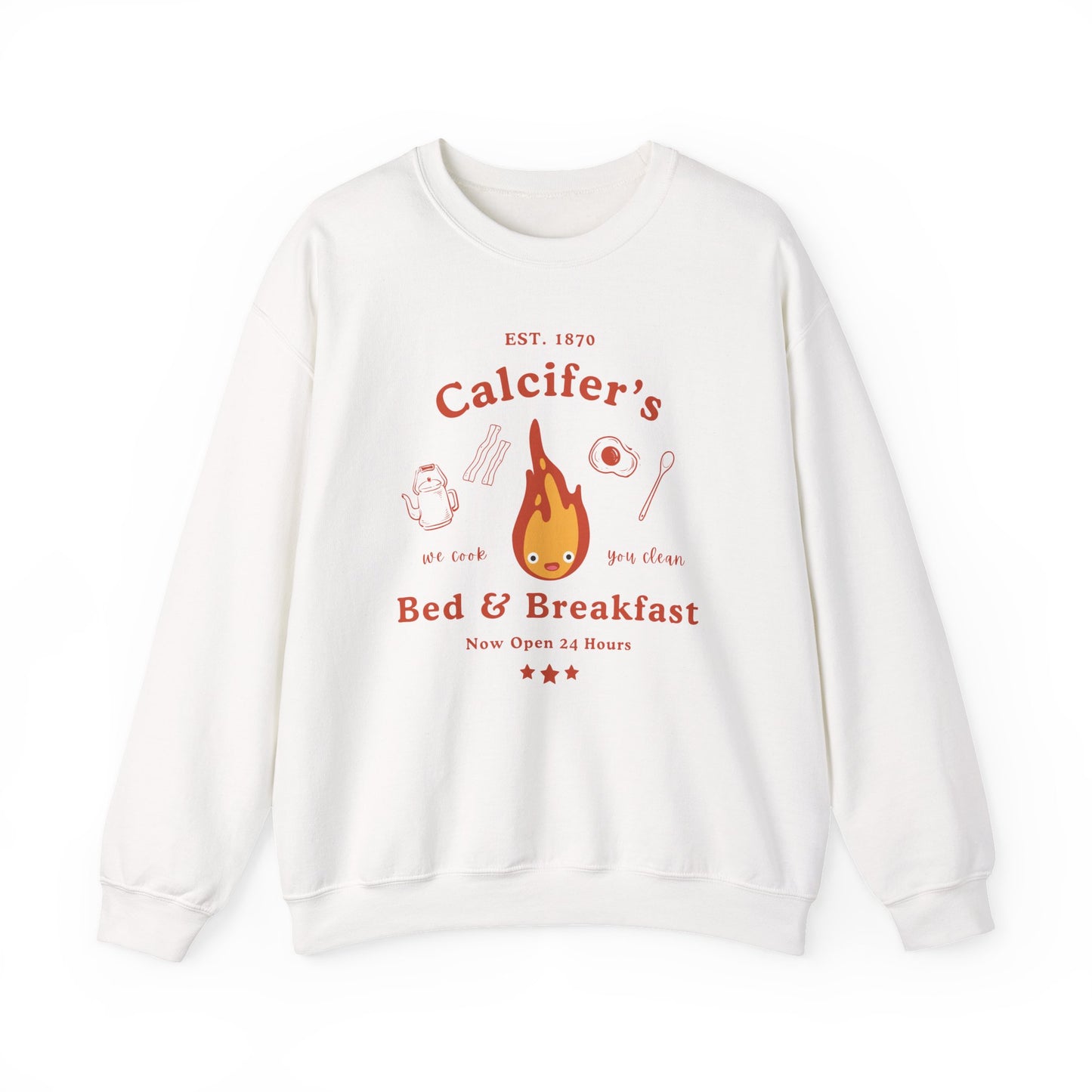 Calcifer's Bed & Breakfast- Howl's Moving Castle (Unisex Sweatshirt Light)