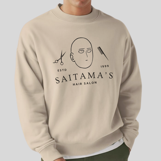 Saitama's Hair Salon- One Punch Man (Unisex Sweatshirt Light)