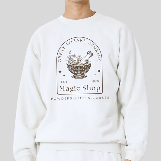 Great Wizard Jenkins Magic Shop- Howl's Moving Castle (Unisex Sweatshirt Light)