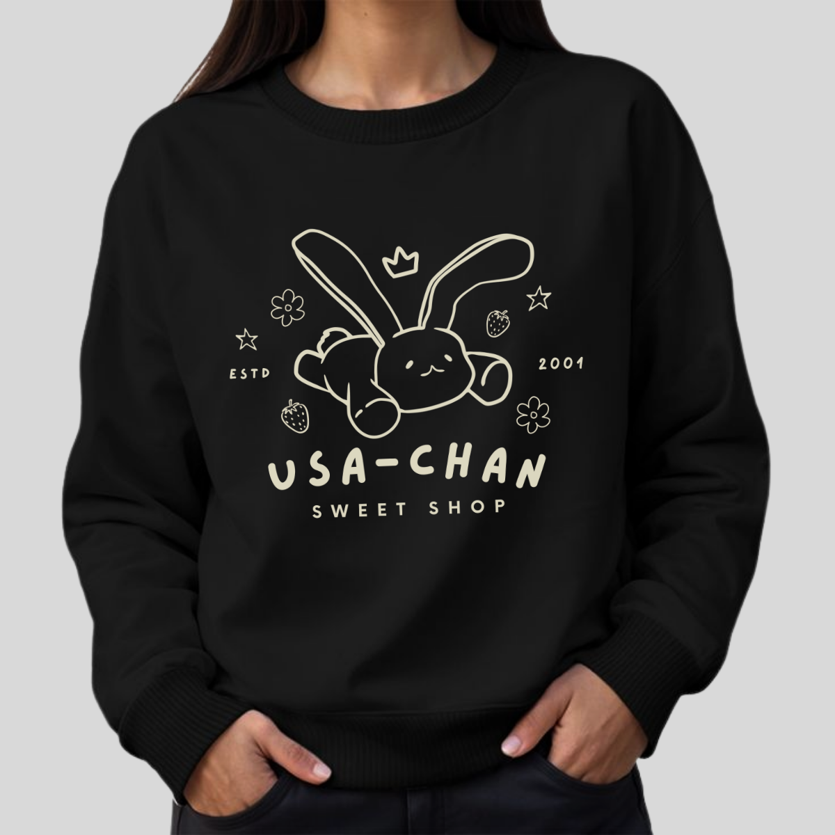 Usa-Chan Sweets Shop- Ouran High School Host Club (Unisex Sweatshirt Dark)