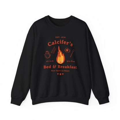 Calcifer's Bed & Breakfast- Howl's Moving Castle (Unisex Sweatshirt Dark)