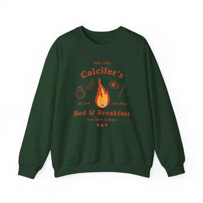 Calcifer's Bed & Breakfast- Howl's Moving Castle (Unisex Sweatshirt Dark)