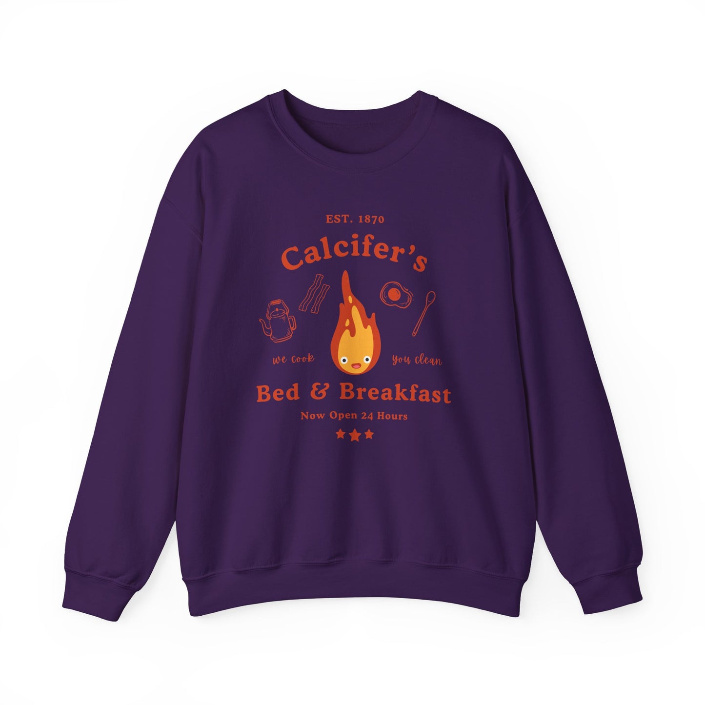 Calcifer's Bed & Breakfast- Howl's Moving Castle (Unisex Sweatshirt Dark)