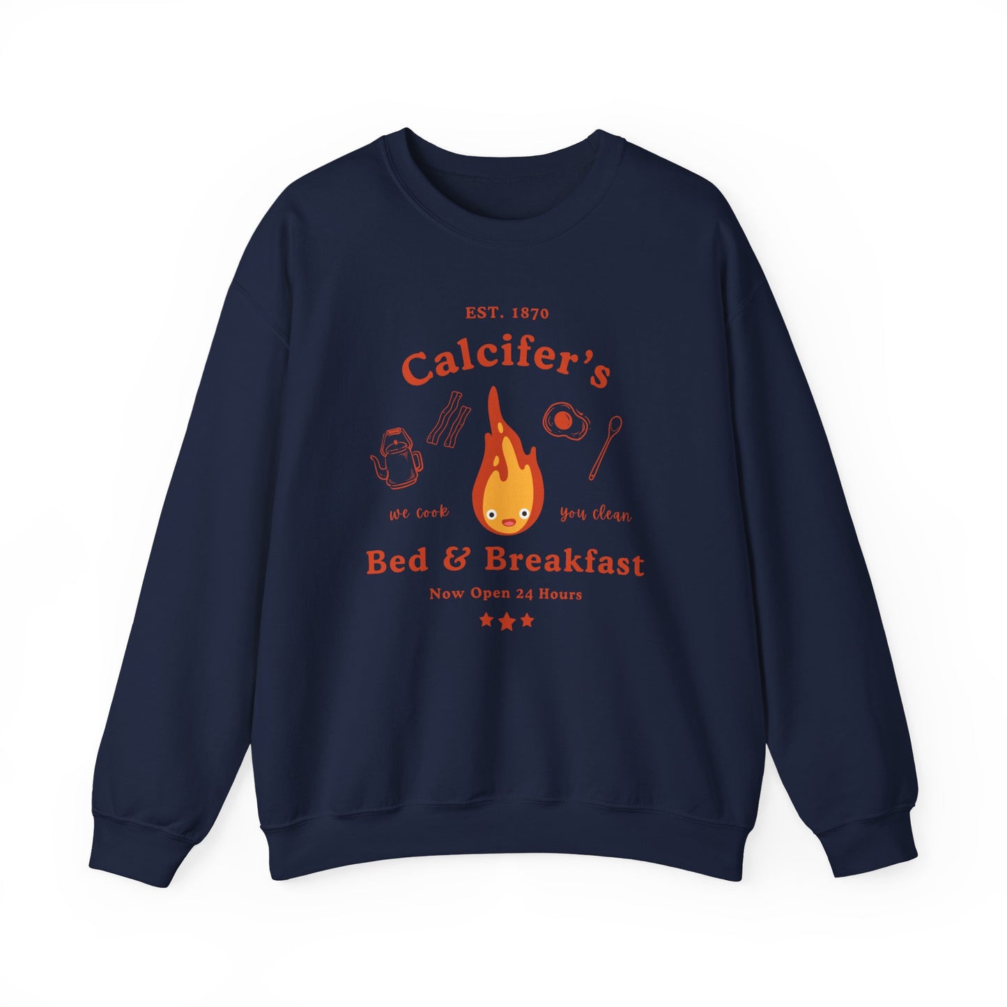 Calcifer's Bed & Breakfast- Howl's Moving Castle (Unisex Sweatshirt Dark)