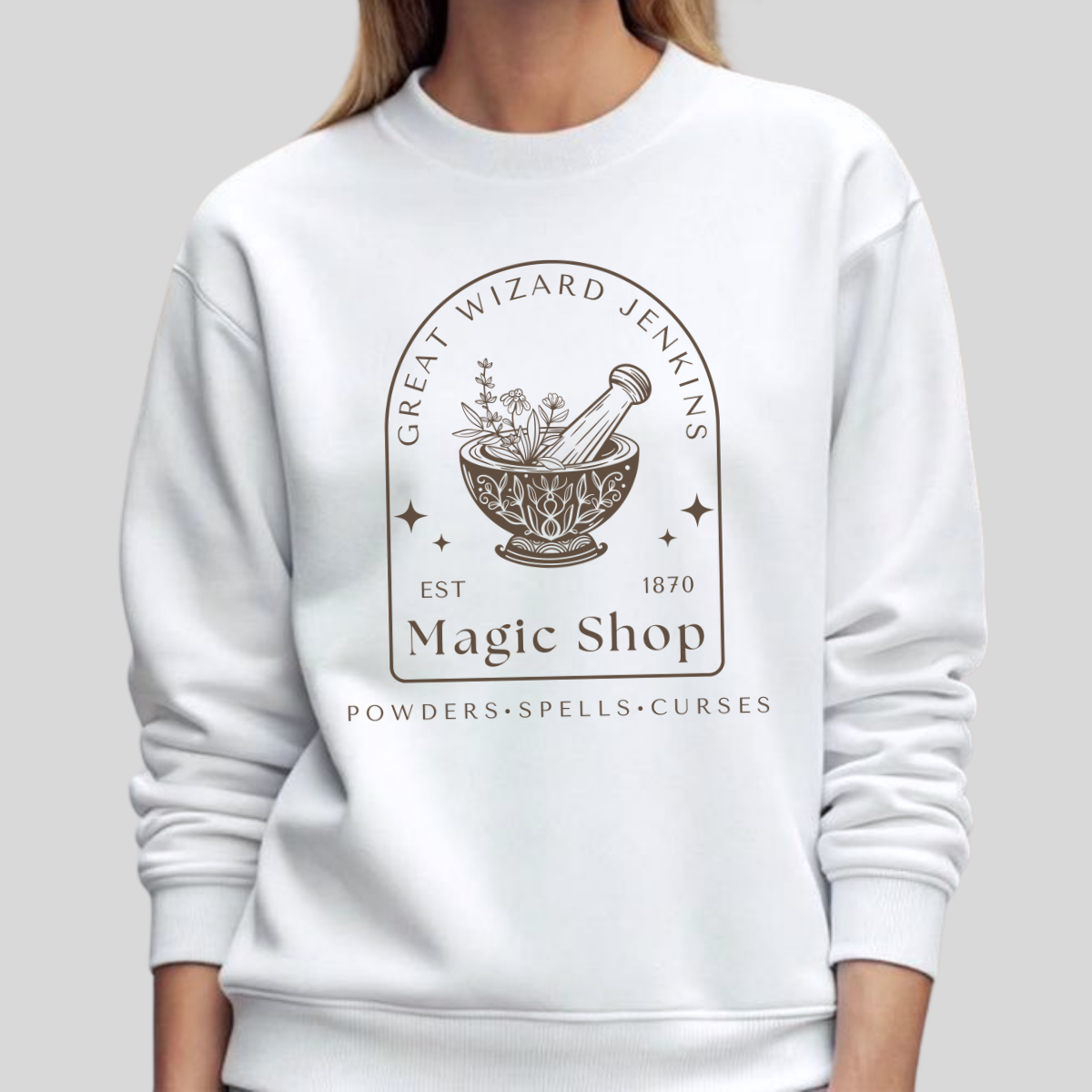 Great Wizard Jenkins Magic Shop- Howl's Moving Castle (Unisex Sweatshirt Light)