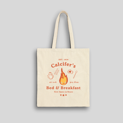 Calcifer's Bed & Breakfast- Howl's Moving Castle (Tote Bag)